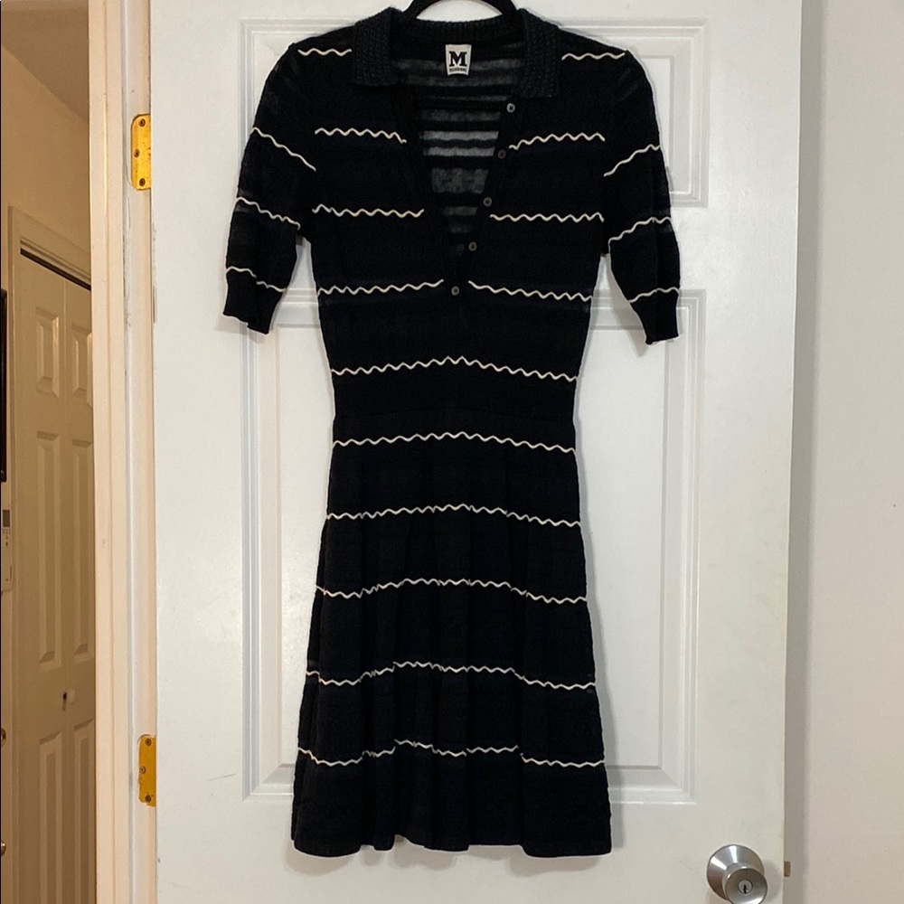 Missoni Black and White Short Sleeve Dress